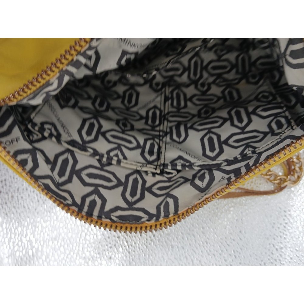 Rebecca Minkoff Yellow Leather Crossbody Bag Purse Zipper - Picture 13 of 16